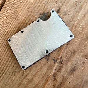 Ridge Silver Metal Wallet